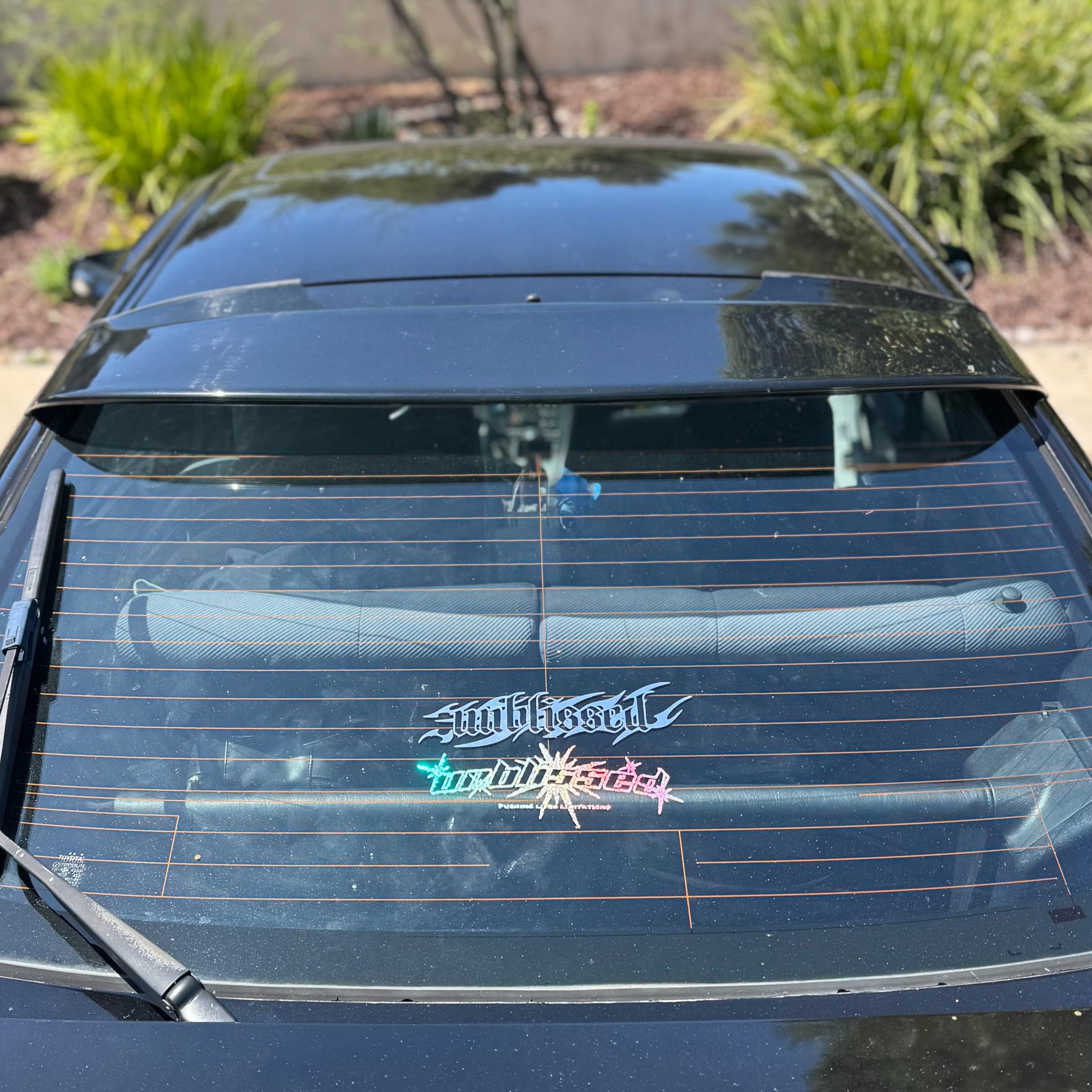 Unblissed Drift Mini Banner - 9” with Chrome Vinyl