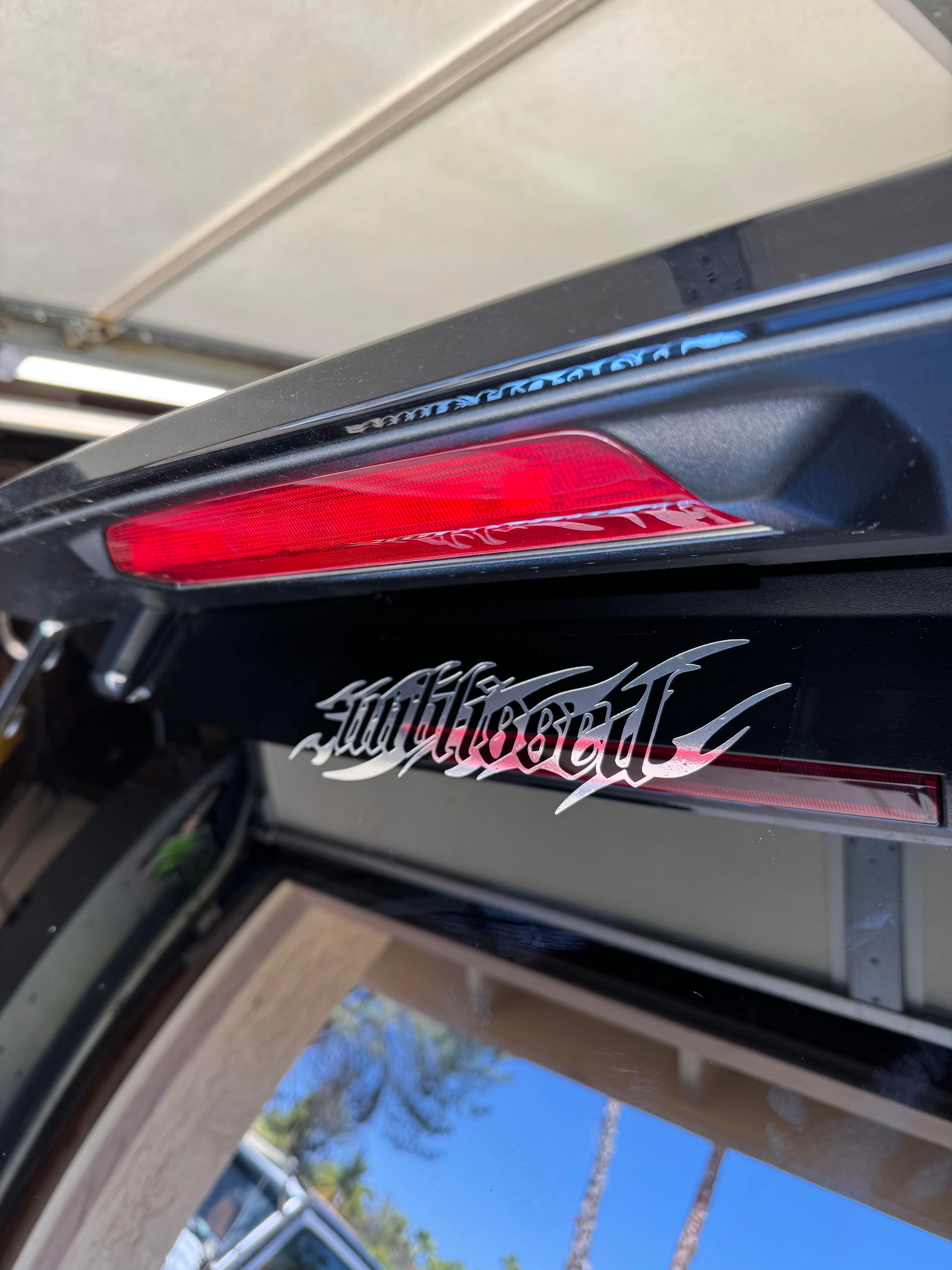 Unblissed Drift Mini Banner - 9” with Chrome Vinyl