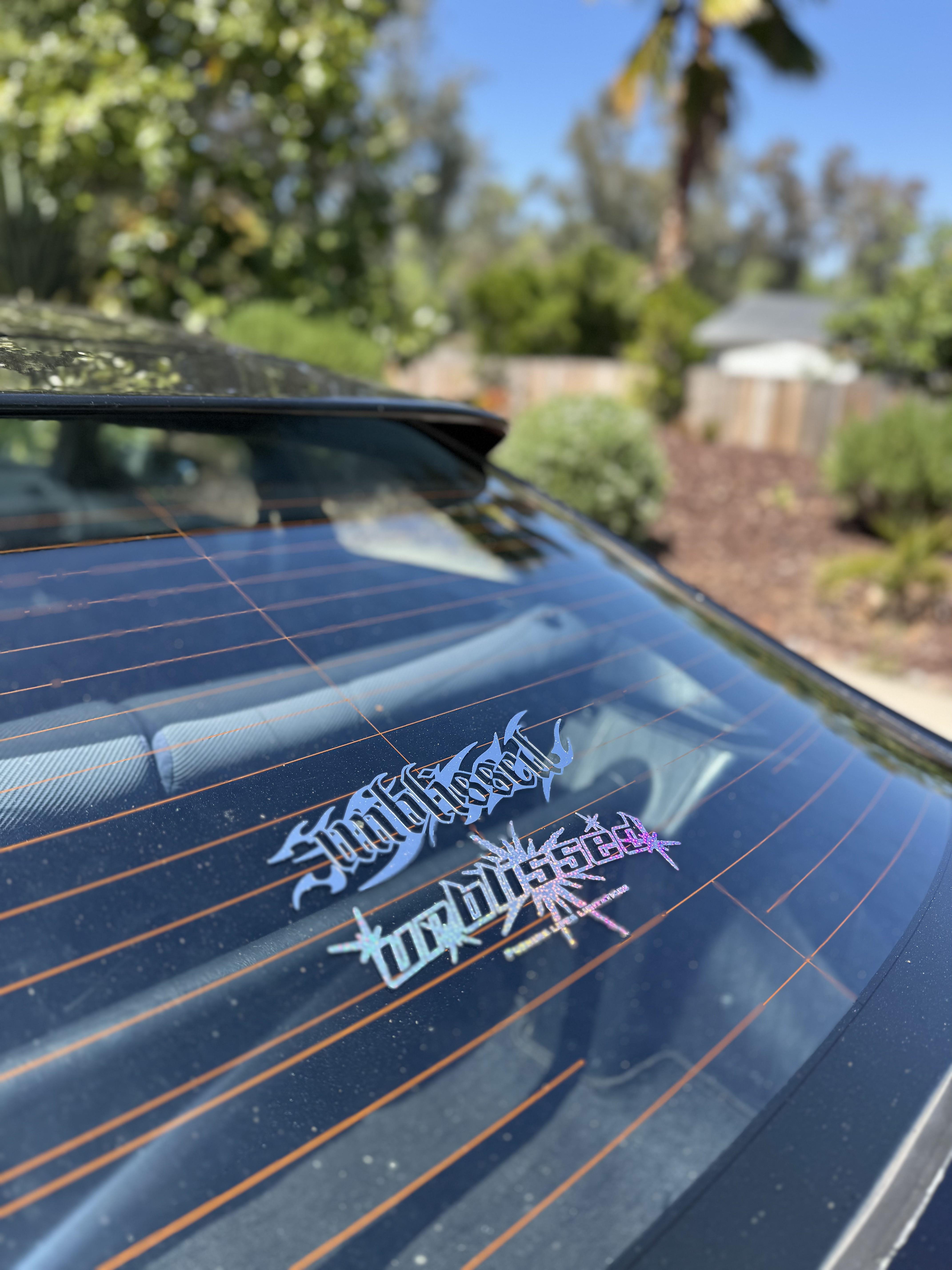 Unblissed Drift Mini Banner - 9” with Chrome Vinyl