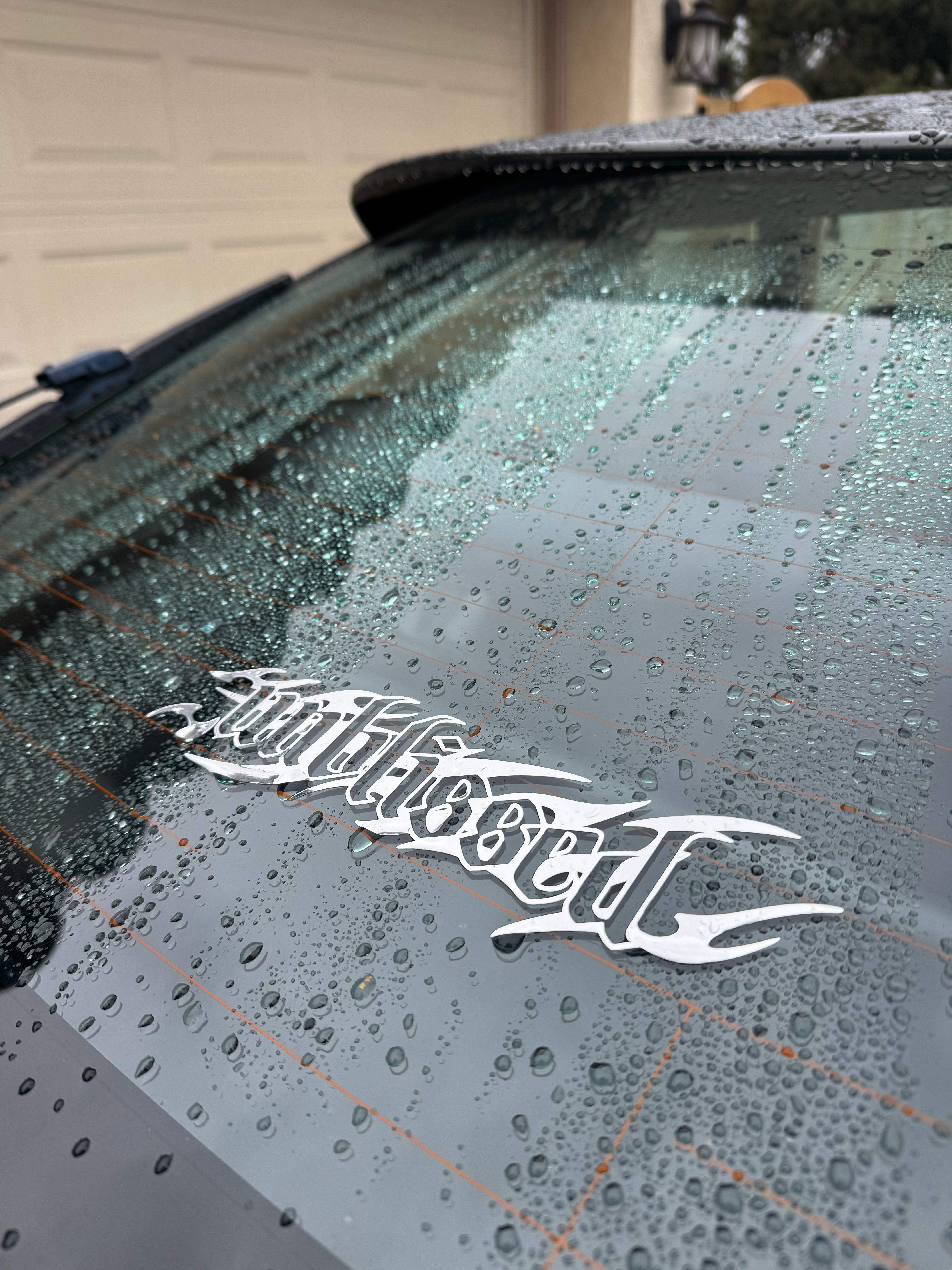 Unblissed Drift Mini Banner - 9” with Chrome Vinyl