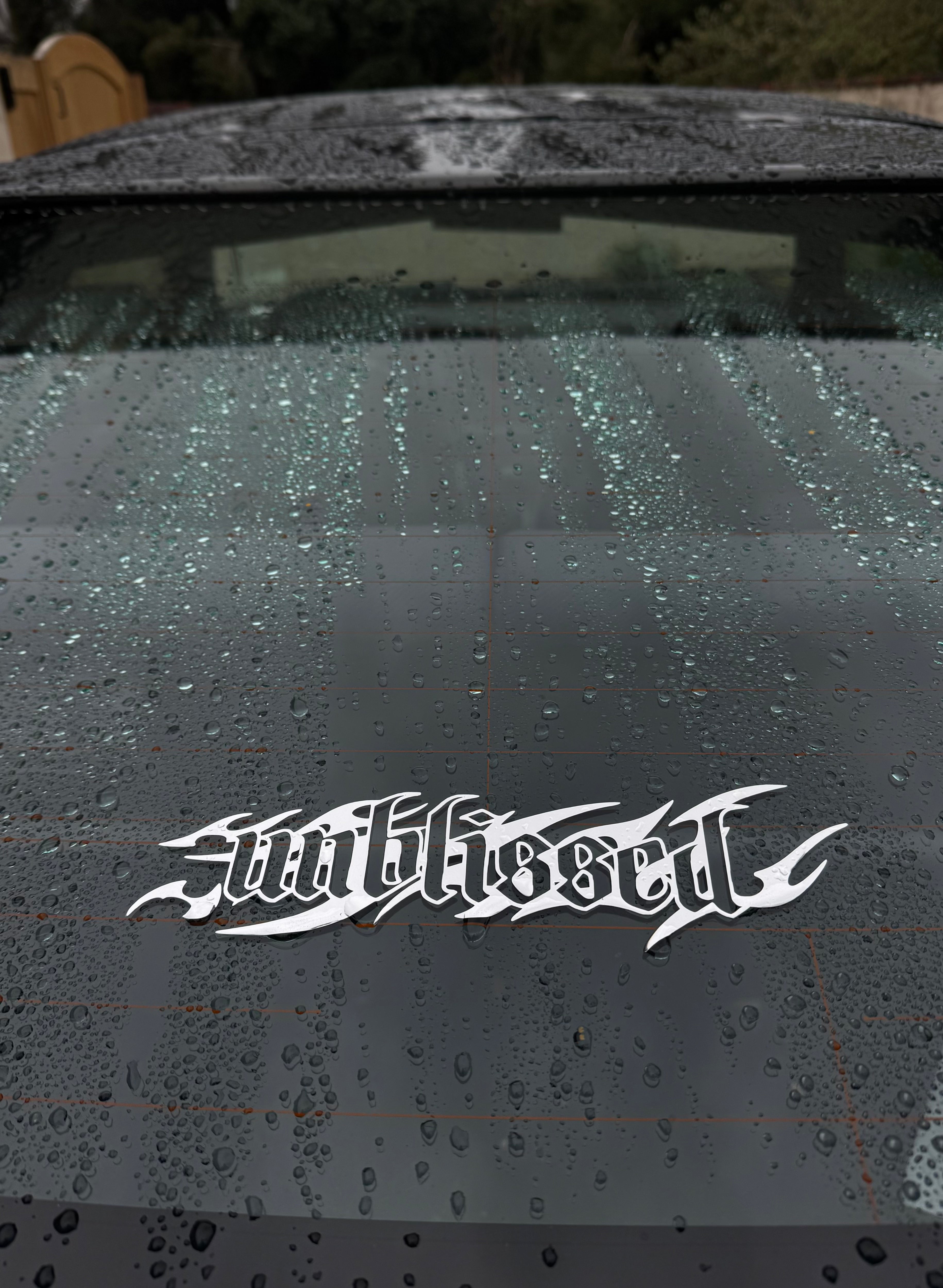 Unblissed Drift Mini Banner - 9” with Chrome Vinyl