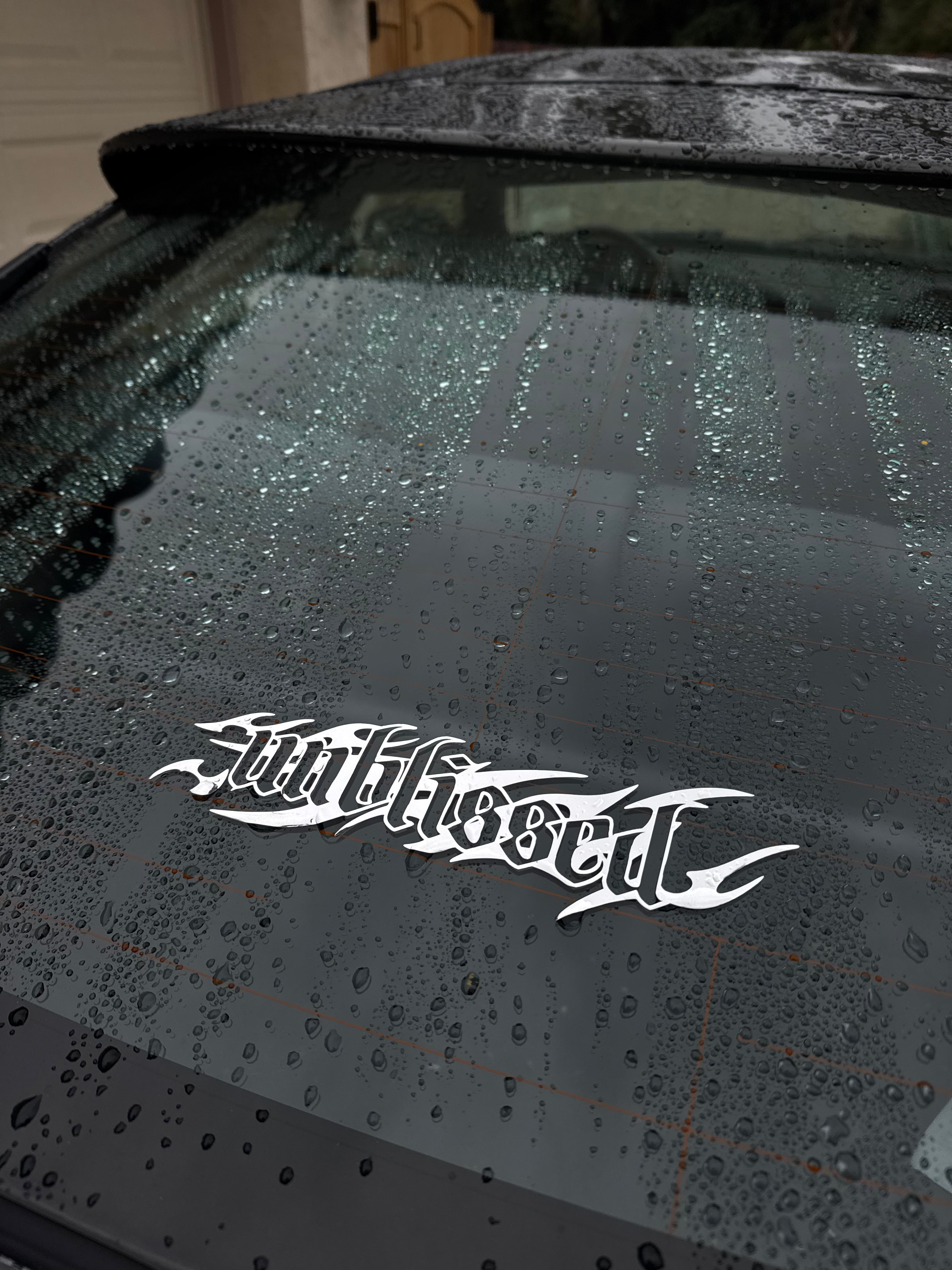 Unblissed Drift Mini Banner - 9” with Chrome Vinyl