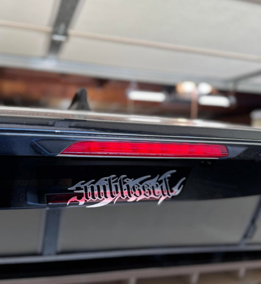 Unblissed Drift Mini Banner - 9” with Chrome Vinyl