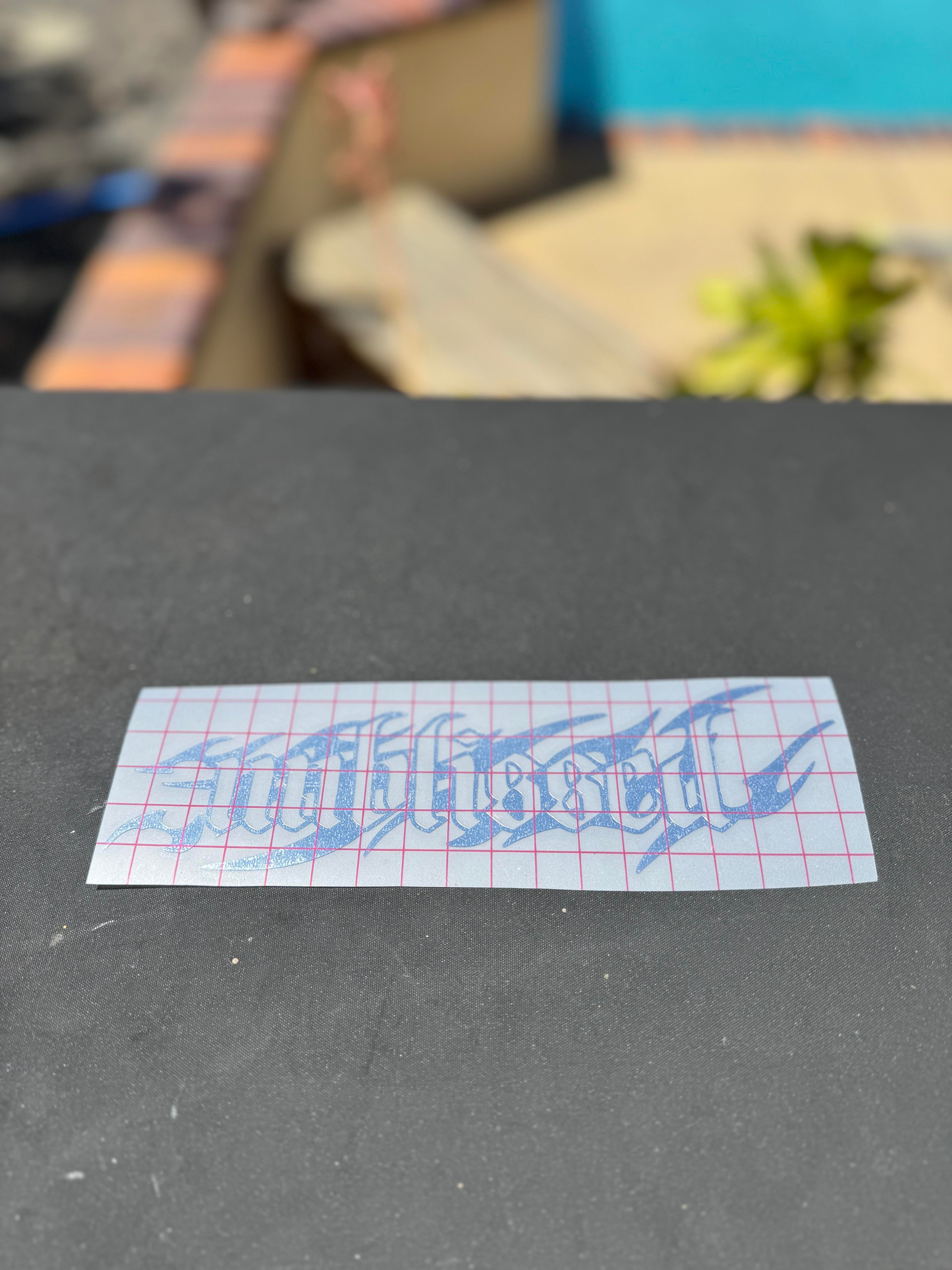 Unblissed Drift Mini Banner - 9” with Chrome Vinyl