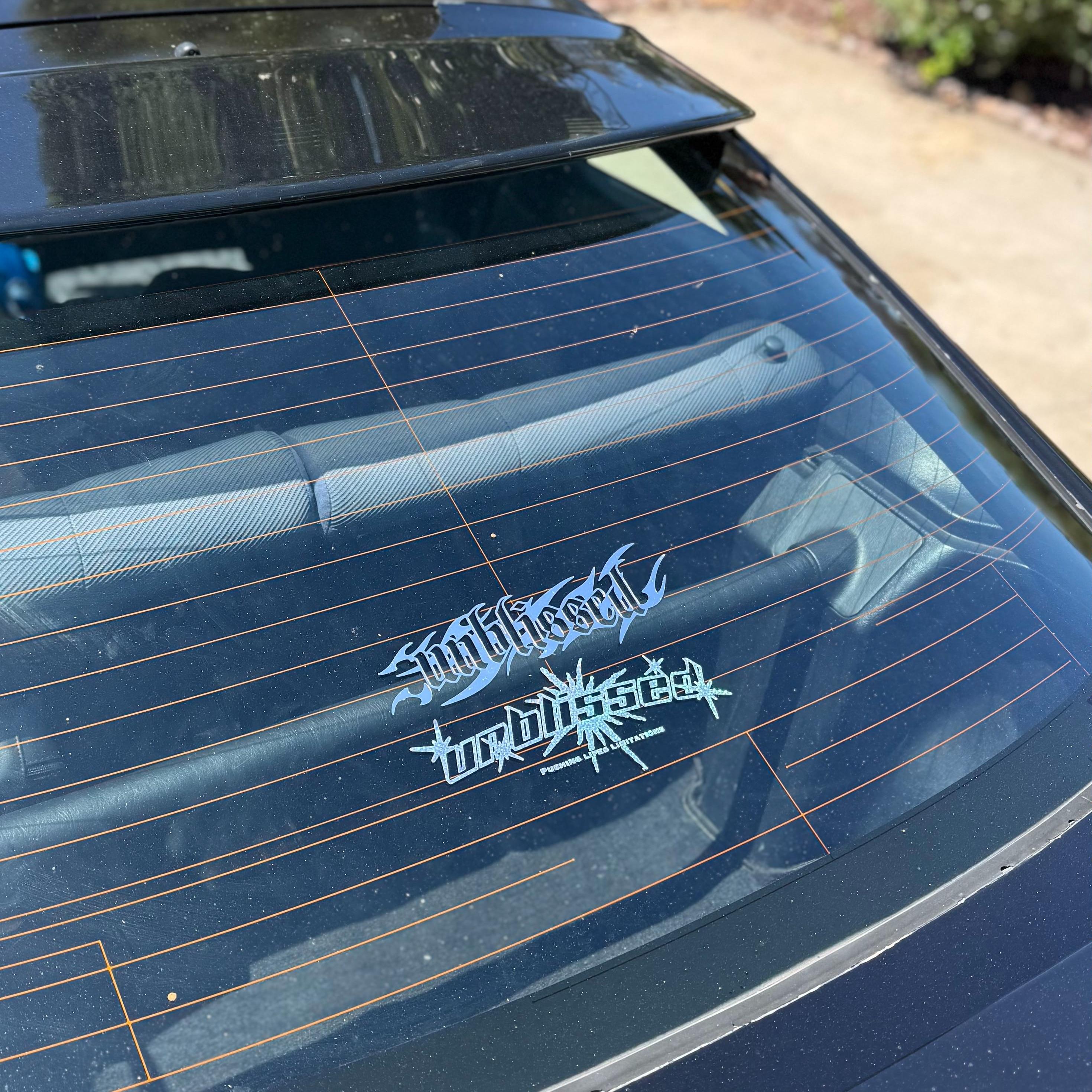 Unblissed Drift Mini Banner - 9” with Chrome Vinyl